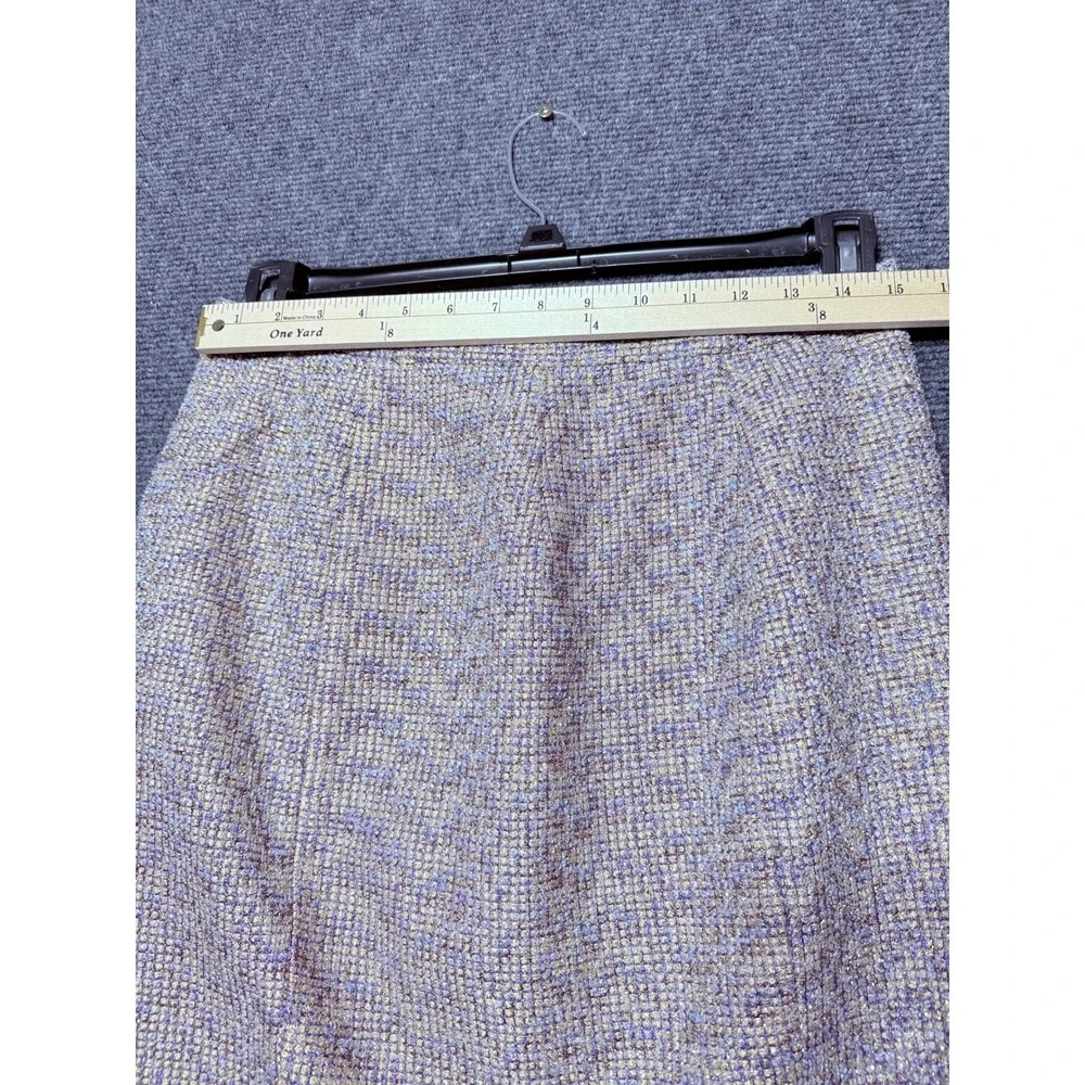 J.Crew Front‎ Zip Pencil Skirt in Sparkly Purple Gold Metallic Tweed Style E1246